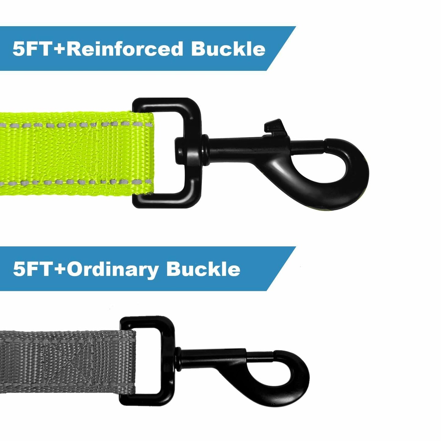 Htnlbqy Dog Leash Large Nylon Reinforced Reflective 5FT Brig