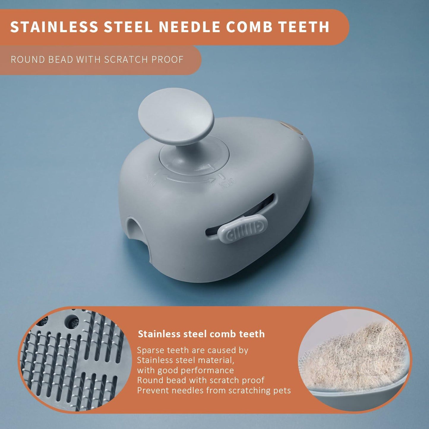 NAHANGPET 4-in-1 Rechargeable Cat Steam Brush Shedding Comb