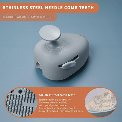 NAHANGPET 4-in-1 Rechargeable Cat Steam Brush Shedding Comb