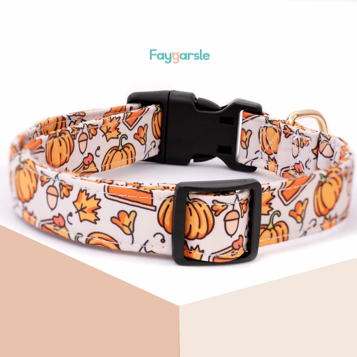 Deal US Small Pumpkin Leaf Dog Collar for Fall Autumn Days