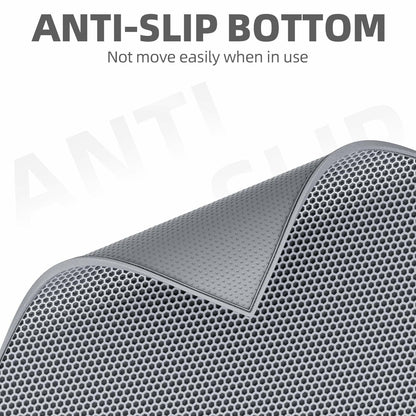 ESTHELLO Cat Litter Mat Large Honeycomb Double Layer Gray 36