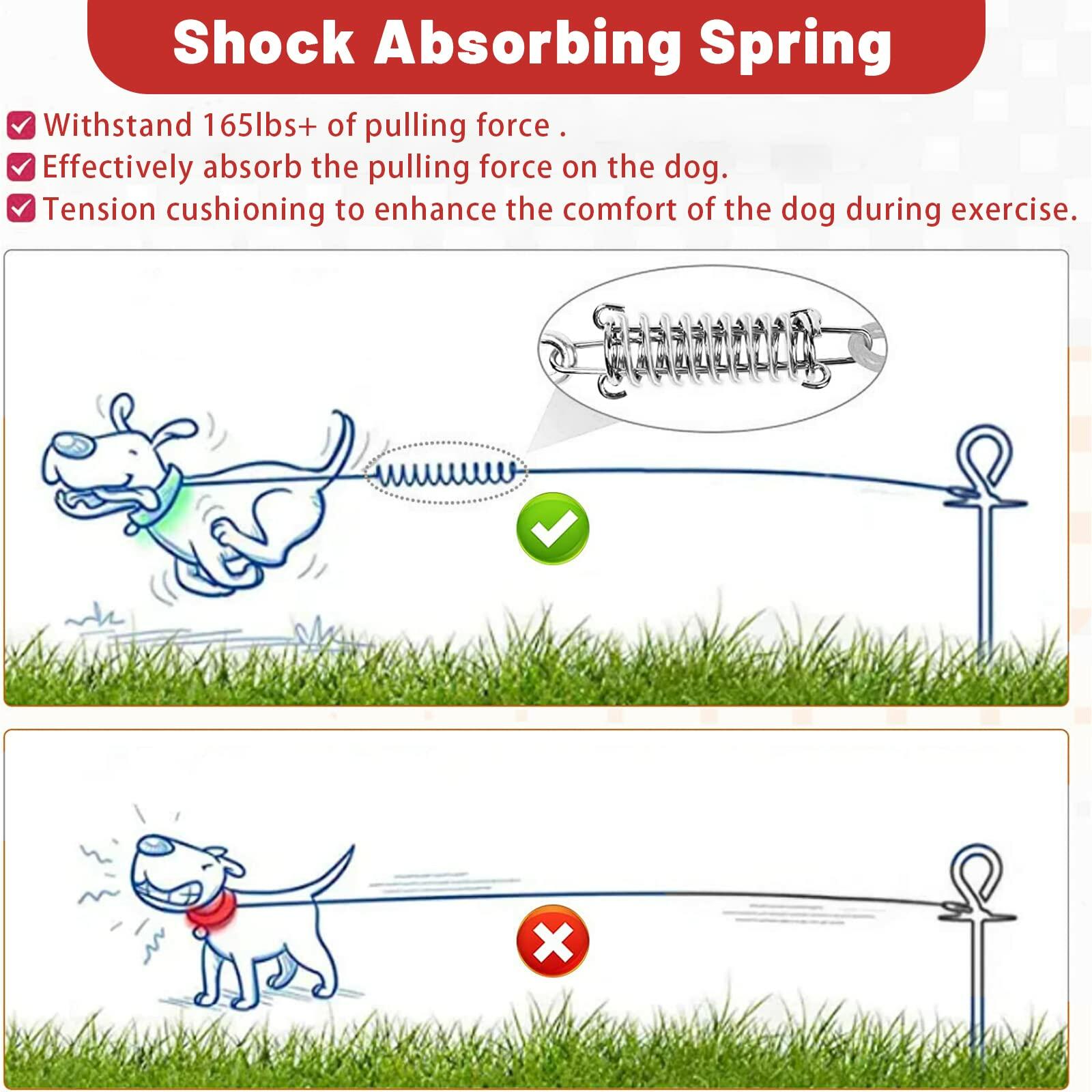 HaiYUAN Dog Tie Out Cable Steel Wire with Clips Blue 10-30 F