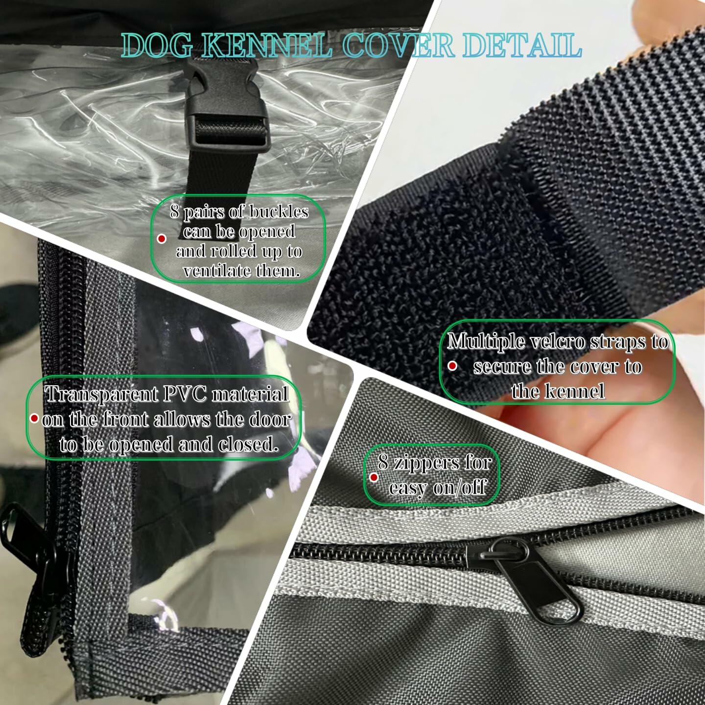 NGB Outdoor Dog Kennel Cover 4x4x4.5ft 600D Waterproof Windp