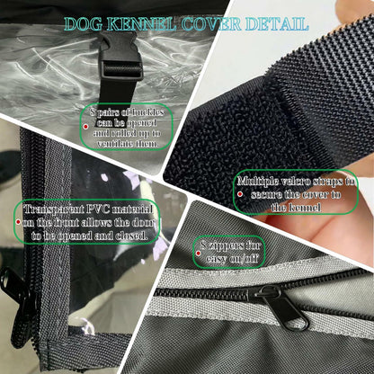 NGB Outdoor Dog Kennel Cover 4x4x4.5ft 600D Waterproof Windp