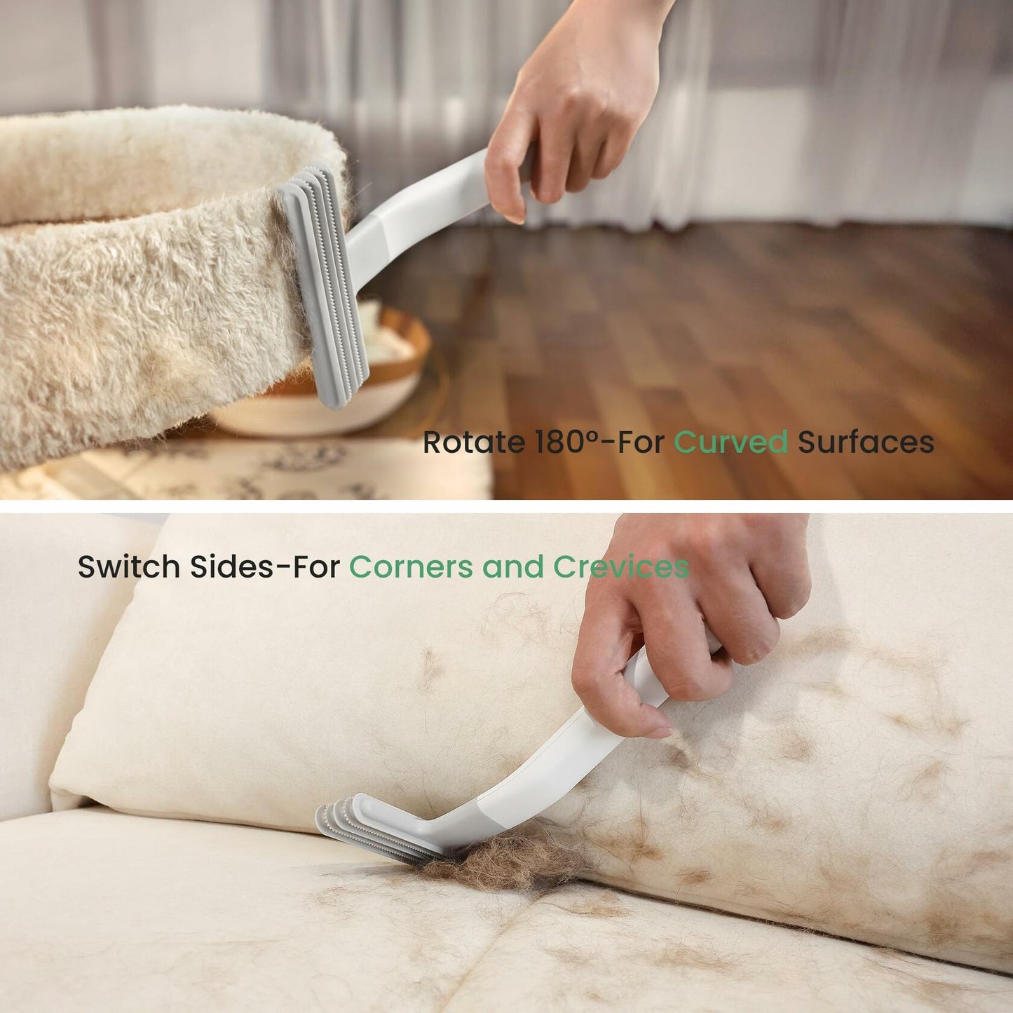 dancemoon Pet Hair Removal Brush Reusable Fabric-Friendly