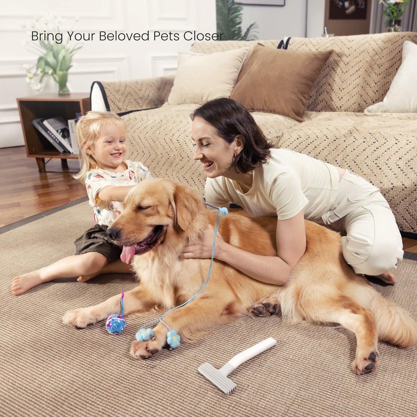 dancemoon Pet Hair Removal Brush Reusable Fabric-Friendly