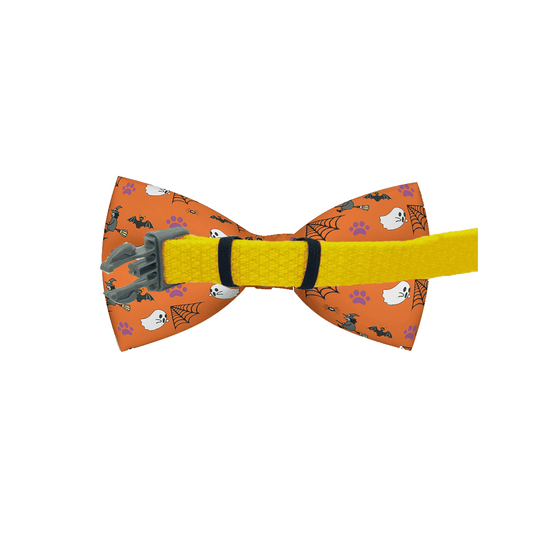 Purrfect Pet Kingdom Orange Halloween Dog Collar Bow Purrfect Pet Kingdom