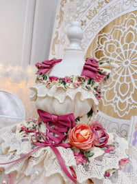 High quality Ros? Blossom Couture Dog Dress & Hat Set