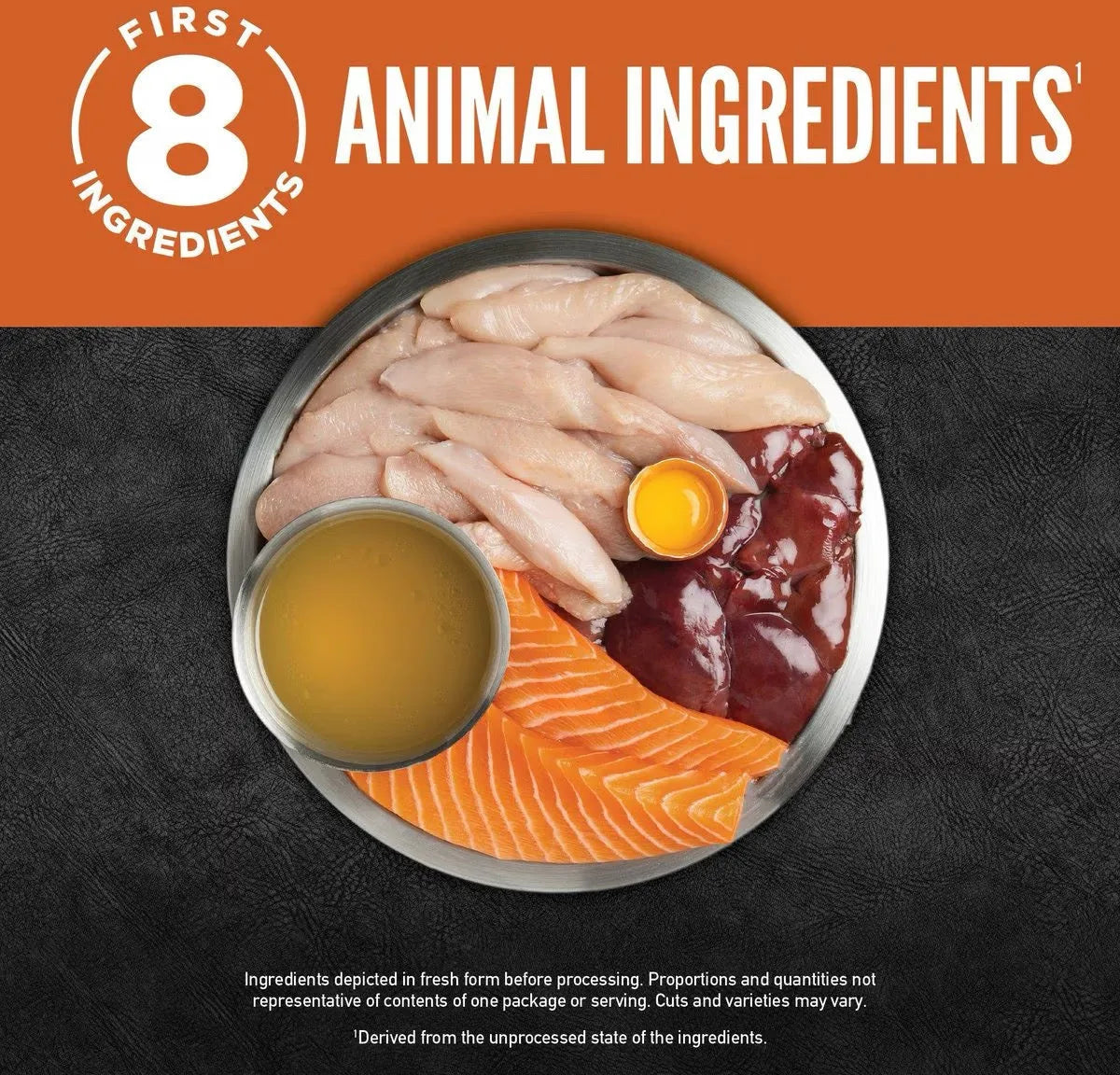 Orijen Grain Free Chunks & Shreds Original Wet Cat Food by The Family Pet, 3oz can, featuring a colorful label with vibran...