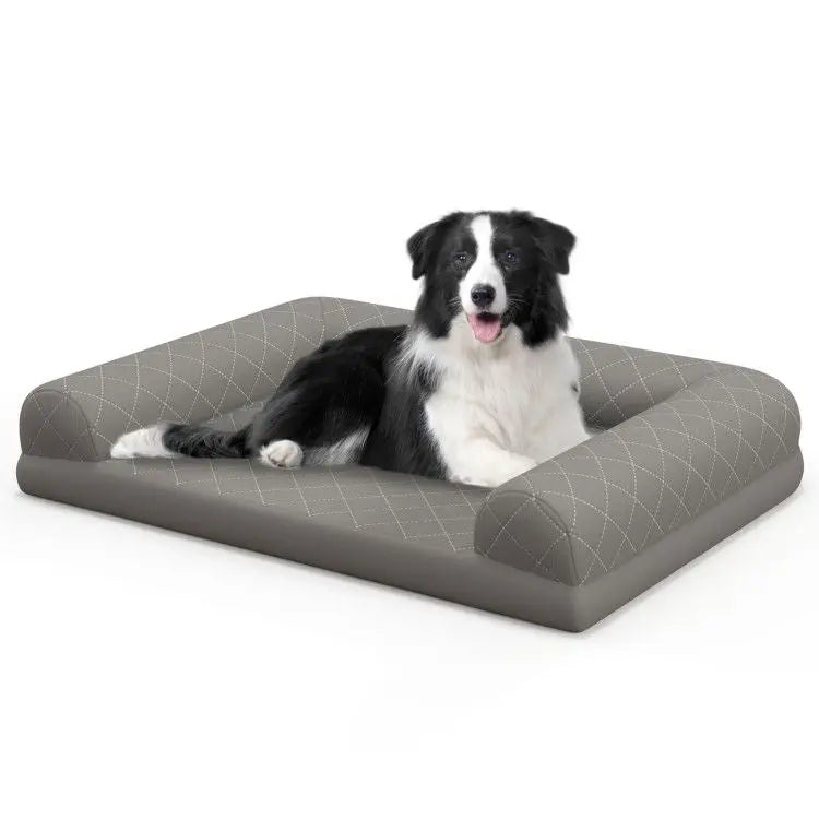 Purrfect Pet Kingdom Orthopedic Dog Crate Bed – Noble Comfort Gray Purrfect Pet Kingdom