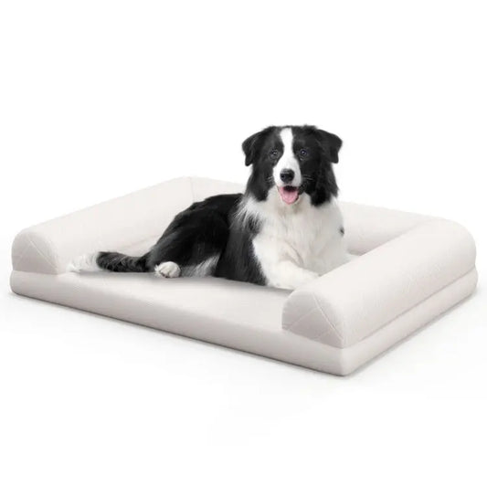 Purrfect Pet Kingdom Orthopedic Dog Crate Bed – Noble Comfort Beige Purrfect Pet Kingdom