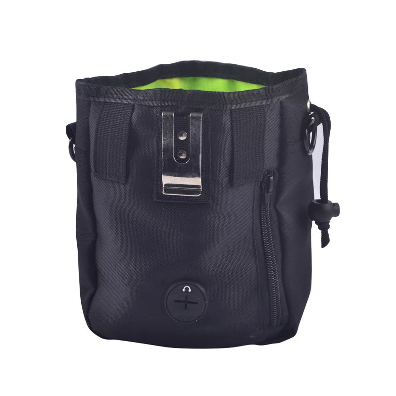 THRIXINE hands-free dog treat bag in black, perfect for training and walks with your dog