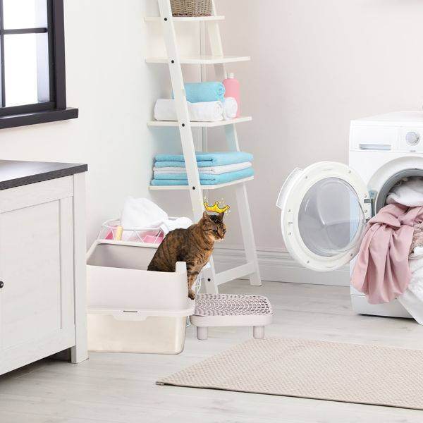 Purrfect Pet Kingdom Stainless Steel Cat Litter Box High-Sided Purrfect Pet Kingdom