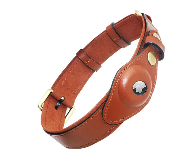 Leather Anti - Lost Dog Collar - Pet GPS Tracking Collar - Mimarta
