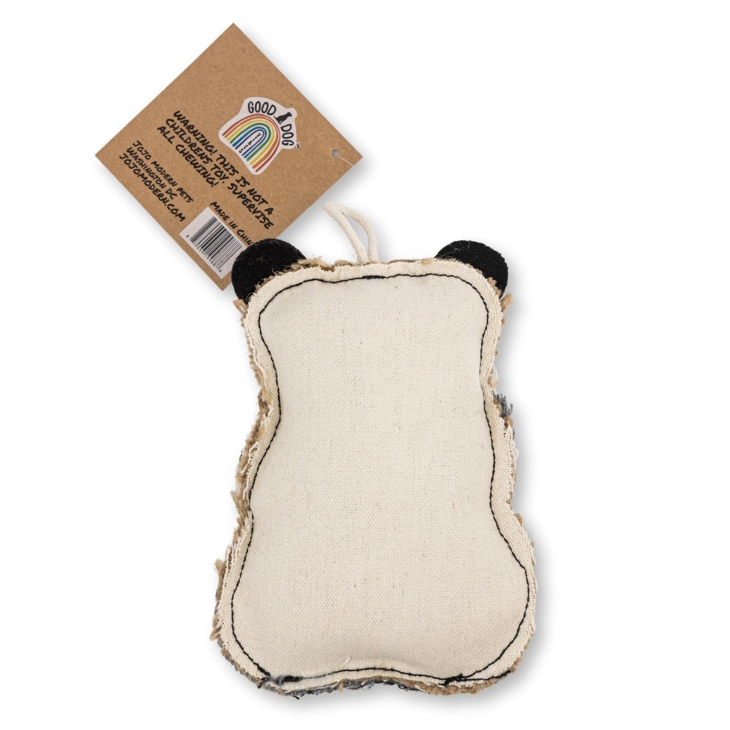Dog Treats Canvas Jute Panda-Shaped Chew Toy Durable Safe - lifestyle product image for dog treats