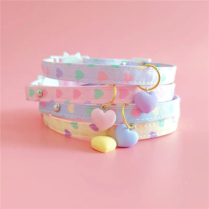 Dog Collar Pastel Heart Kawaii Small Dogs Cats 💗