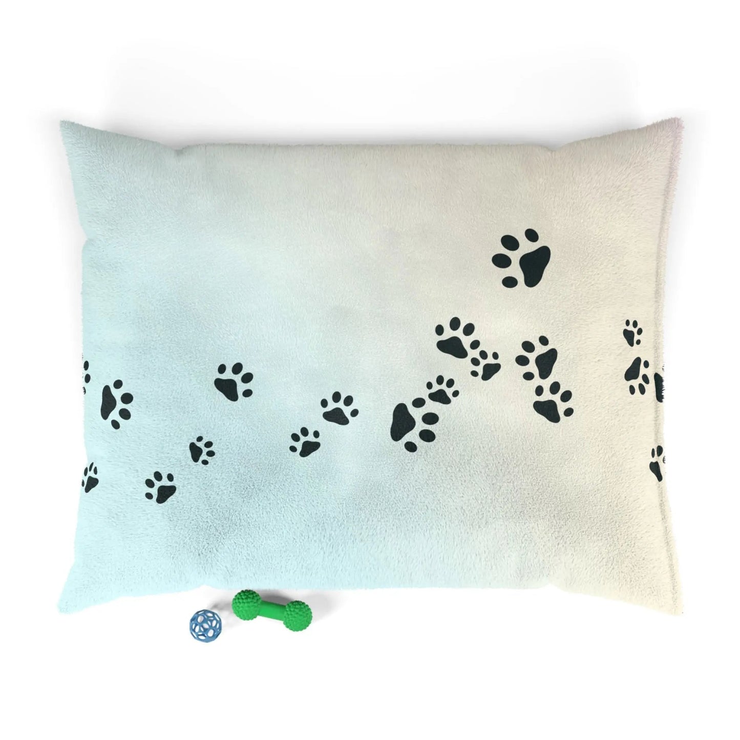 Pet Bed - Pastel Paw Print Cozy Soft Cushion for Dogs & Cats