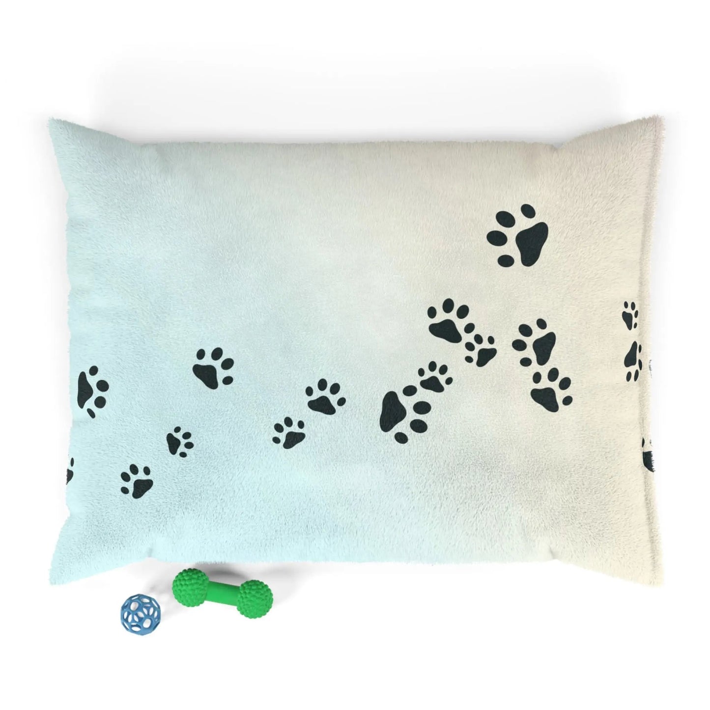 Pet Bed - Pastel Paw Print Cozy Soft Cushion for Dogs & Cats
