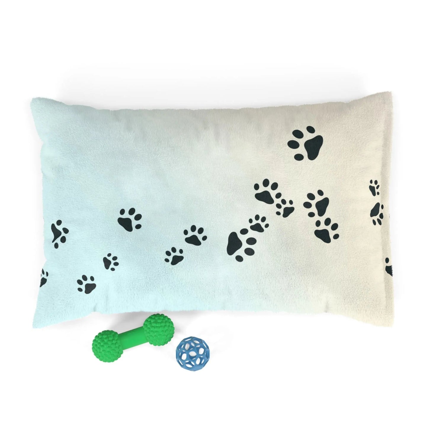 Pet Bed - Pastel Paw Print Cozy Soft Cushion for Dogs & Cats