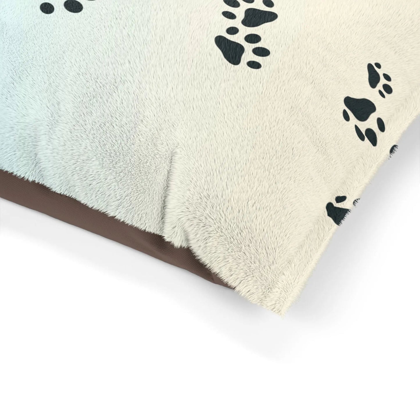 Pet Bed - Pastel Paw Print Cozy Soft Cushion for Dogs & Cats