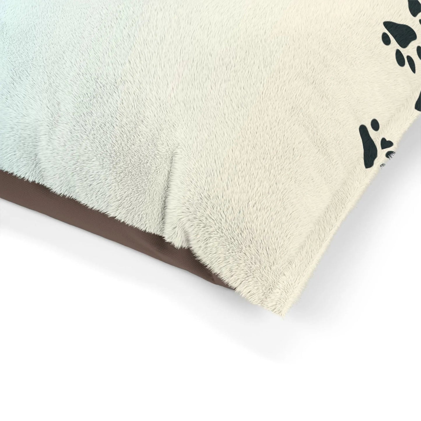 Pet Bed - Pastel Paw Print Cozy Soft Cushion for Dogs & Cats