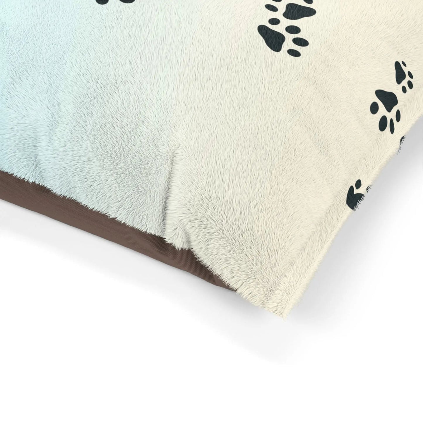 Pet Bed - Pastel Paw Print Cozy Soft Cushion for Dogs & Cats