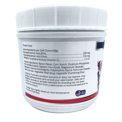 Paw and Tail Supply - PiccardMeds4pets Skin and Coat Omega-3 Soft Chews Small Dogs and Cats 150ct - Pet Health & Wellness