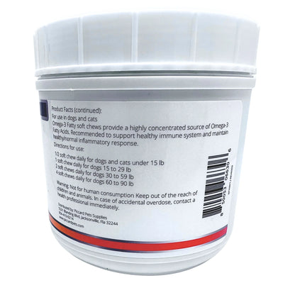 Paw and Tail Supply - PiccardMeds4pets Skin and Coat Omega-3 Soft Chews Small Dogs and Cats 150ct - Pet Health & Wellness