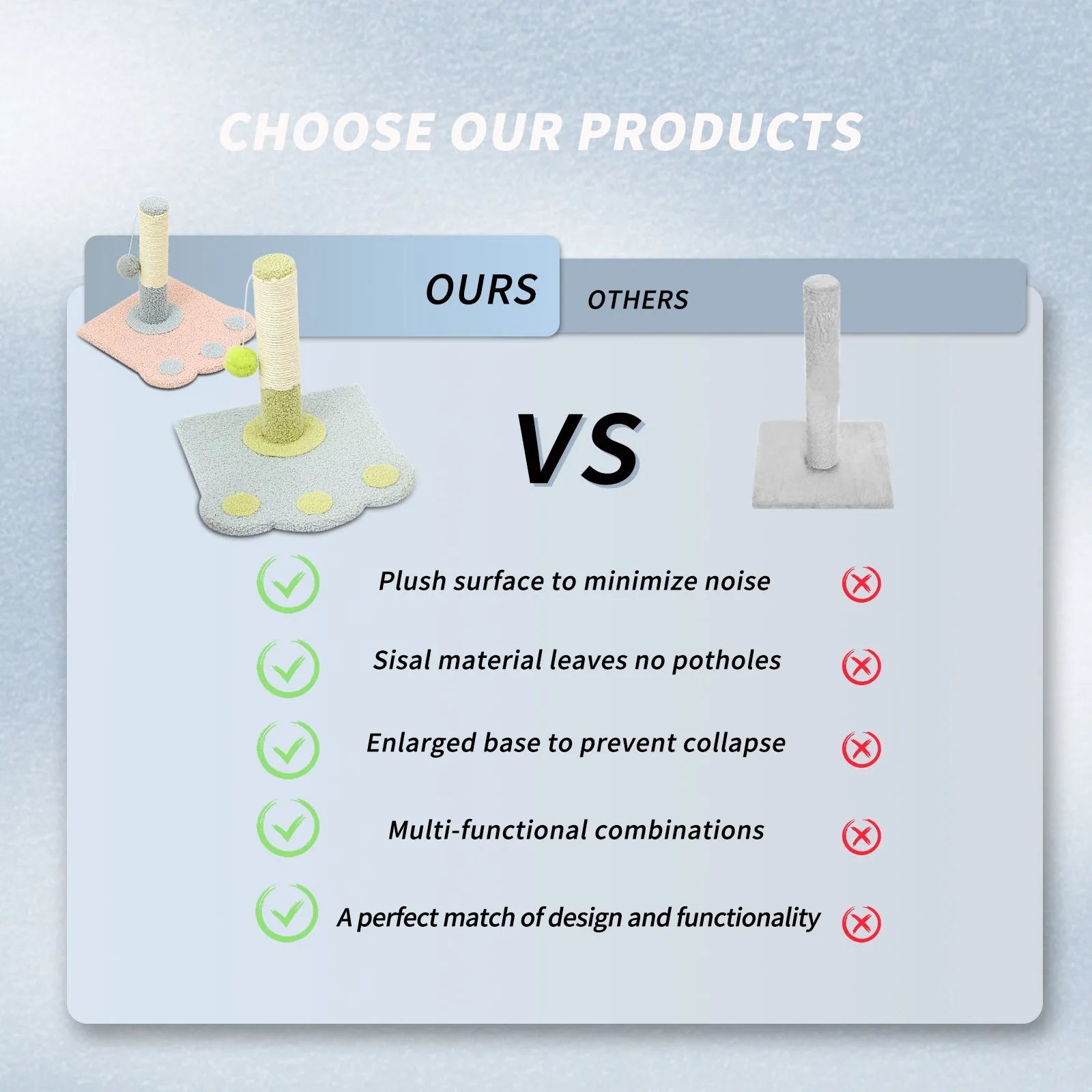 Paw Print Cat Scratching Column by Purrfect Pet Kingdom in pink, perfect for healthy claw grooming, ideal for cat trees an...