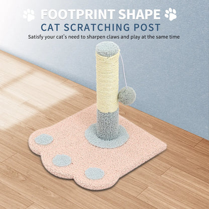 Paw Print Cat Scratching Column by Purrfect Pet Kingdom in pink, perfect for healthy claw grooming, ideal for cat trees an...