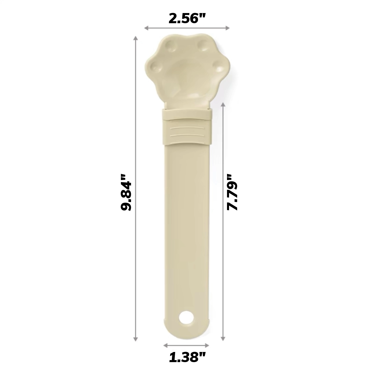 MangoPets paw shaped cat treat spoon in beige for serving treats easily and stylishly