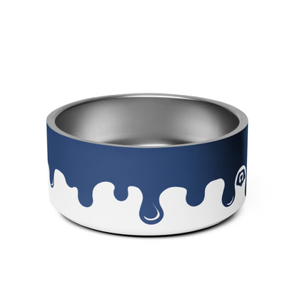 Pawcasso Blueberry Paint Drip 32oz Dog Bowl - Dog Bowls & Feeders - Wuforia
