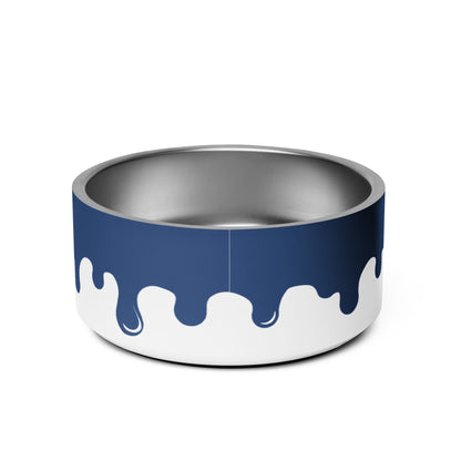 Pawcasso Blueberry Paint Drip 32oz Dog Bowl - Dog Bowls & Feeders - Wuforia