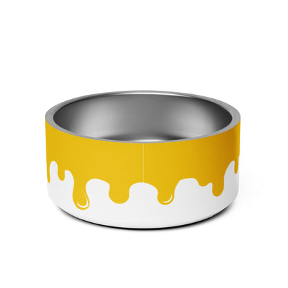 Pawcasso Cheesey Paint Drip 32oz Dog Bowl - Dog Bowls & Feeders - Wuforia
