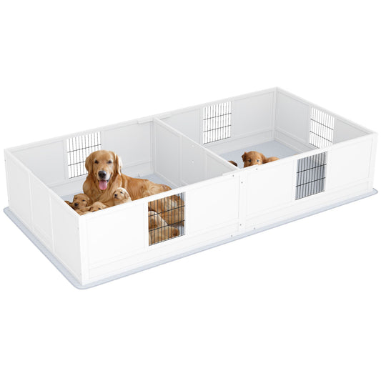 Purrfect Pet Kingdom Adjustable Door Whelping Box for Dogs as Pic Purrfect Pet Kingdom