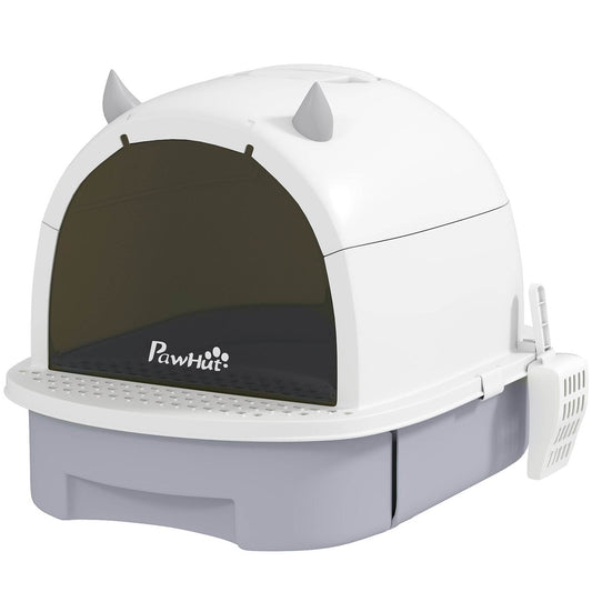 Purrfect Pet Kingdom Cat Litter Box with Scoop Included Gray Purrfect Pet Kingdom