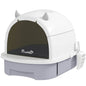 Purrfect Pet Kingdom Cat Litter Box with Scoop Included Gray Purrfect Pet Kingdom