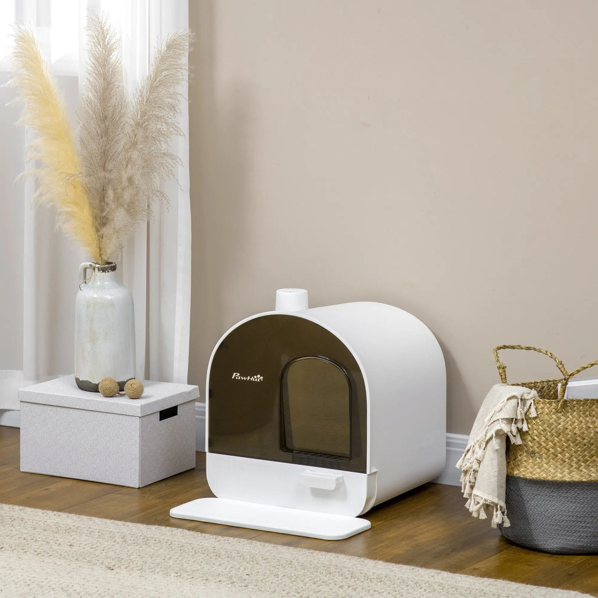 Purrfect Pet Kingdom PawHut Enclosed Litter Box with High Sides Purrfect Pet Kingdom