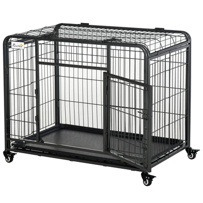 Purrfect Pet Kingdom Foldable Metal Dog Kennel 37 Inch as Pic Purrfect Pet Kingdom