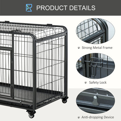 Purrfect Pet Kingdom Foldable Metal Dog Kennel 37 Inch Purrfect Pet Kingdom