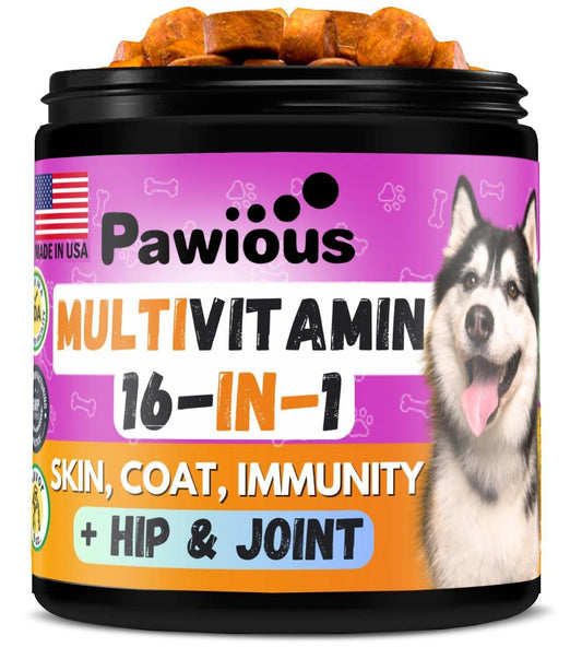 Pawious Canine Multivitamin for Skin Coat Immunity 16-in-1 Pawious Purrfect Pet Kingdom