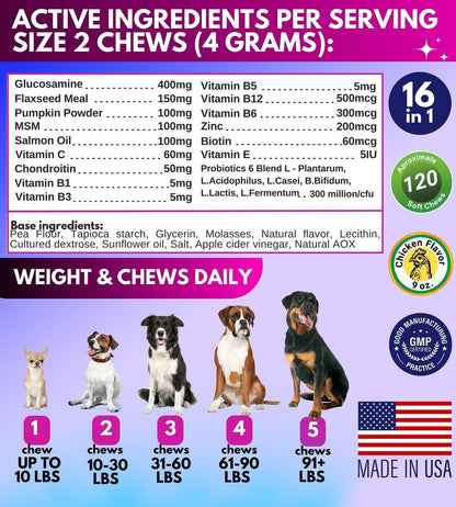 Pawious Dog Multivitamin with Glucosamine for Hip & Joint Purrfect Pet Kingdom