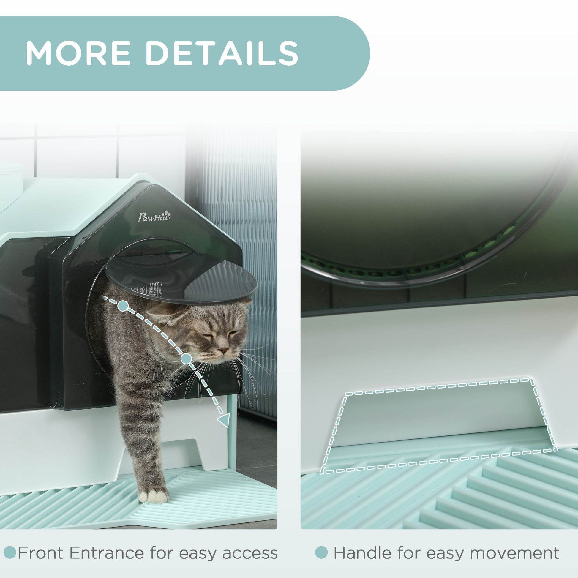 Purrfect Pet Kingdom Enclosed Cat Litter Box for Odor Control Purrfect Pet Kingdom