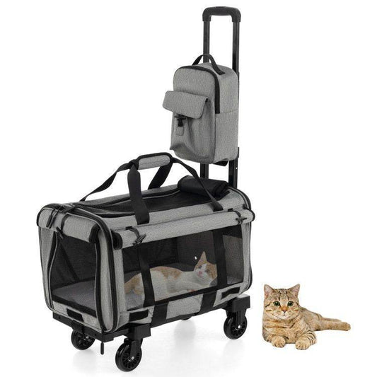 Purrfect Pet Kingdom PawVoyage Pet Carrier for Cats Gray Purrfect Pet Kingdom