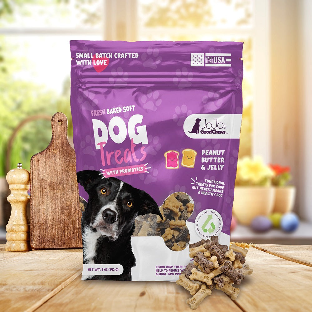 Dog Treats JoJo Good Chews Peanut Butter Jelly Soft Chew - detail product image for dog treats