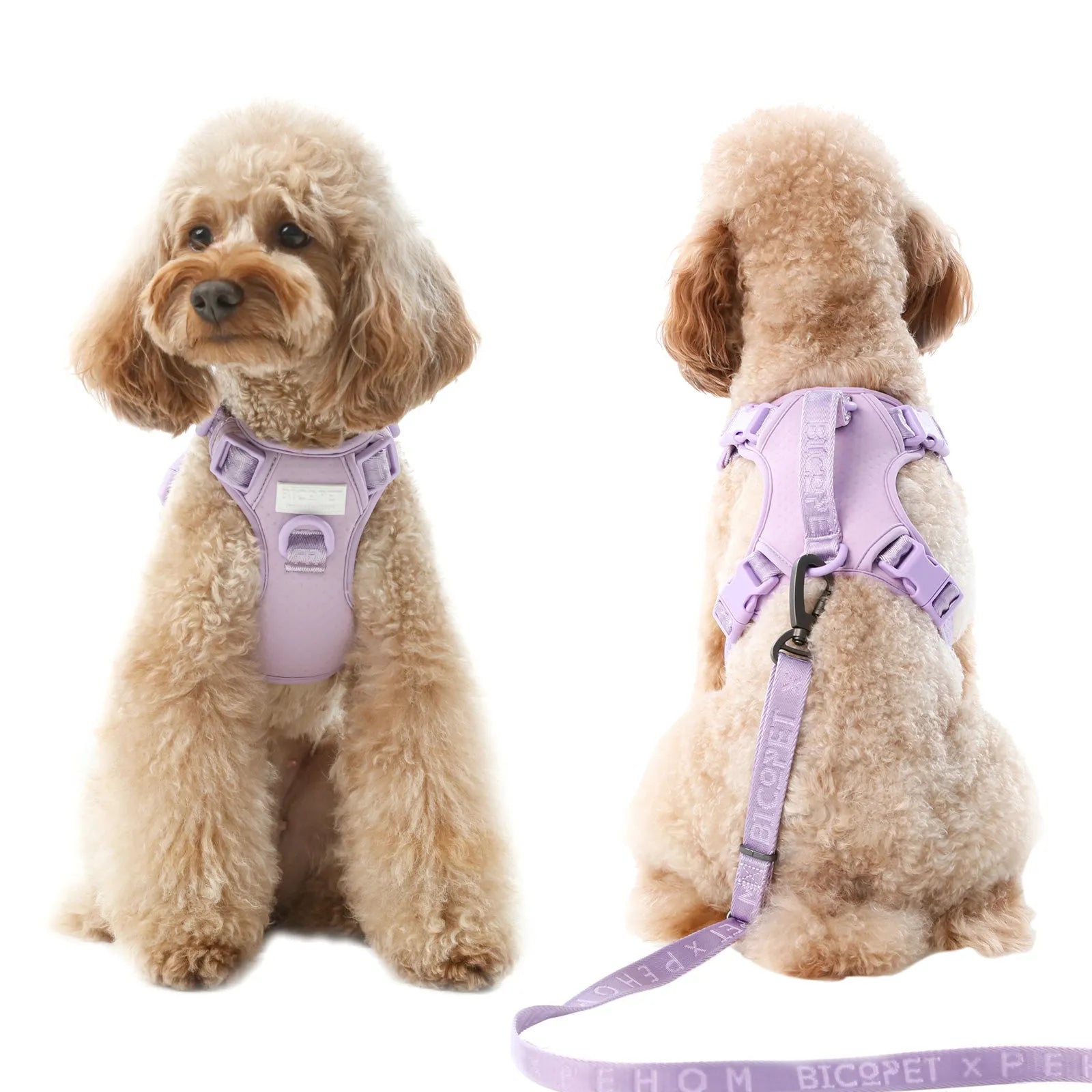 Purple Pehom Reflective No Pull Dog Harness by pehomnyc, adjustable, available in XS, S, M sizes, perfect for Shopify Coll...
