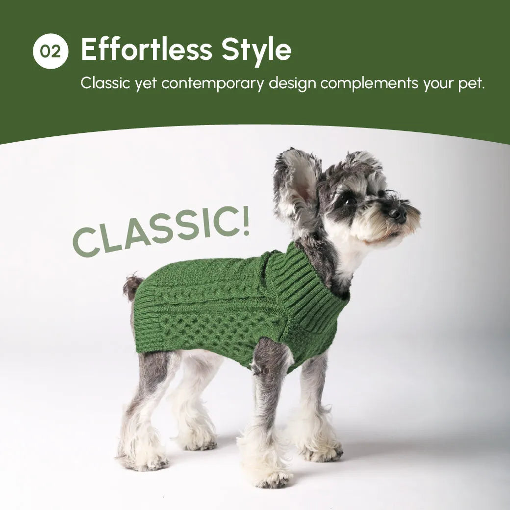 pehomnyc - Pet Sweater Vest - Green - Pet Sweater