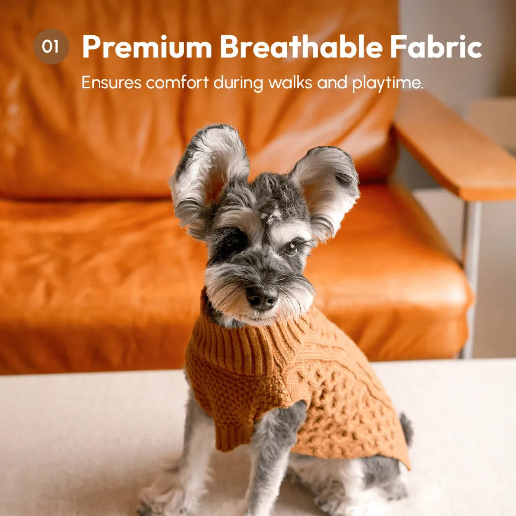 pehomnyc - Pet Sweater Vest - Toffee Orange - Pet Sweater