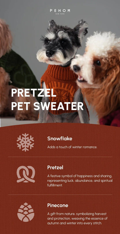 pehomnyc - Pretzel Pet Sweater - Tofee Orange - Pet Sweater