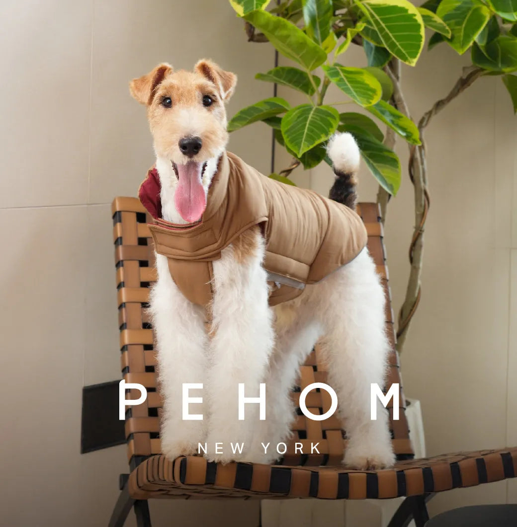 pehomnyc - Reversible Dog Vest Jacket -  Red Brown - Pet Vest